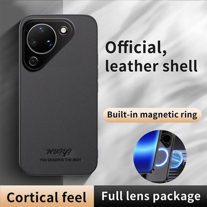 For Huawei Pura 90 5G HUIYI Leather Magnetic Phone Case - Black - EDA007527007B