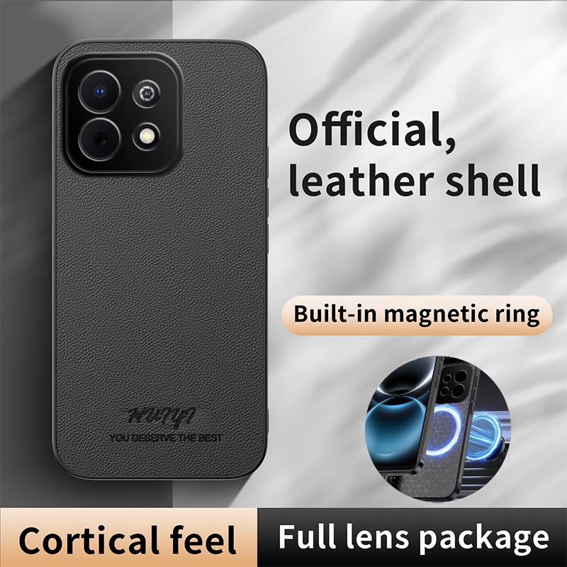 For Huawei Enjoy 90 Plus 5G HUIYI Leather Magnetic Phone Case - White - EDA007527022D