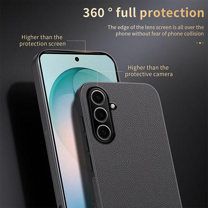 For Galaxy S26+ 5G HUIYI Leather Magnetic Phone Case - Grey - EDA007527308C