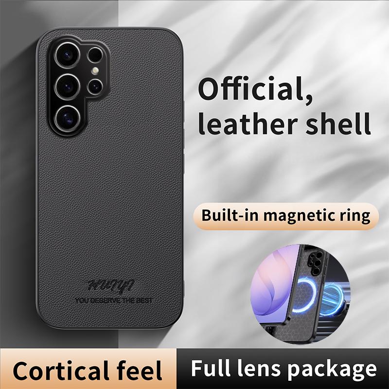 For Galaxy S26 Ultra 5G HUIYI Leather Magnetic Phone Case - Blue - EDA007527309A