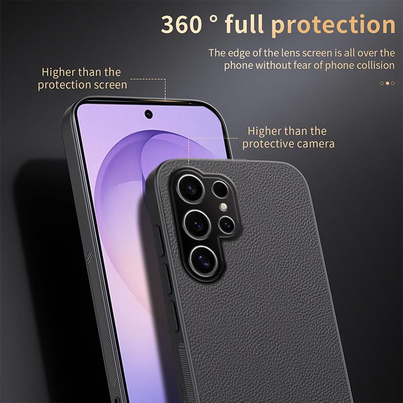 For Galaxy S26 Ultra 5G HUIYI Leather Magnetic Phone Case - White - EDA007527309D