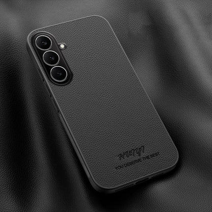 For Galaxy S26 FE 5G HUIYI Leather Magnetic Phone Case - Black - EDA007527310B