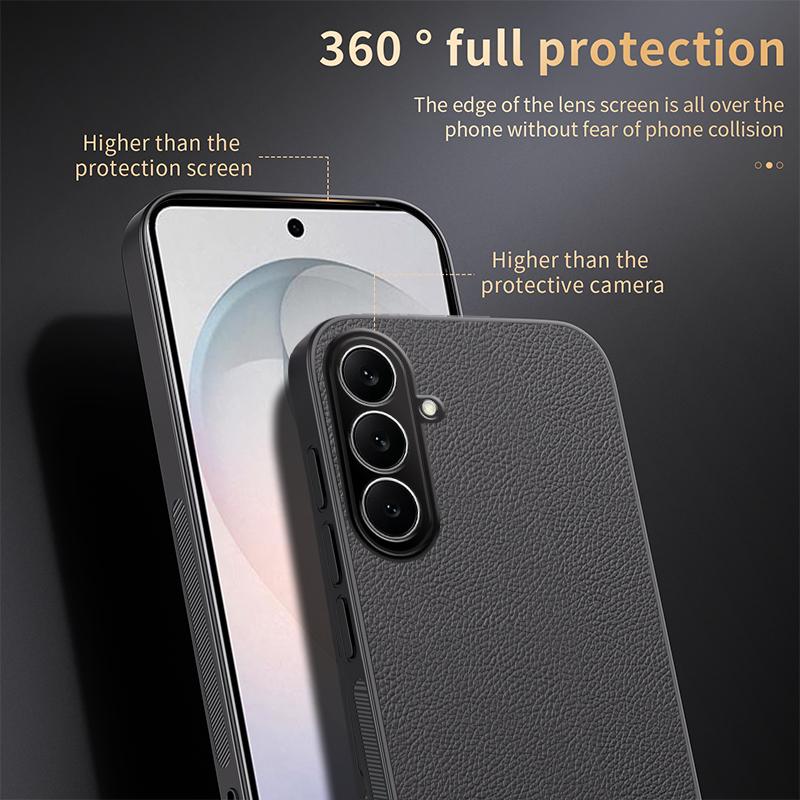 For Galaxy S26 FE 5G HUIYI Leather Magnetic Phone Case - Grey - EDA007527310C