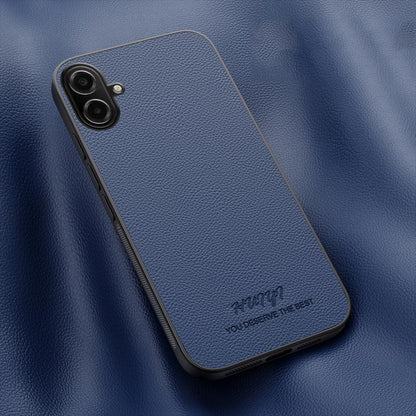 For Galaxy A07 / M07 4G HUIYI Leather Magnetic Phone Case - Blue - EDA007527513A