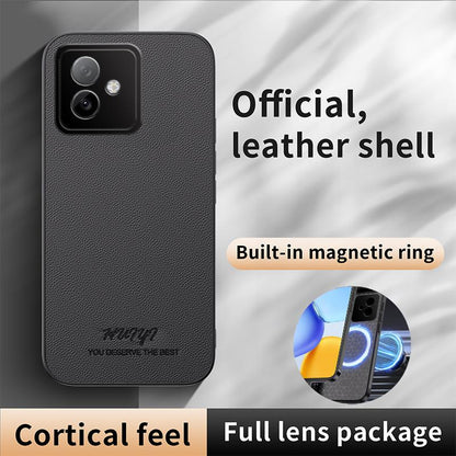 For Honor X60 GT 5G HUIYI Leather Magnetic Phone Case - Blue - EDA007533924A