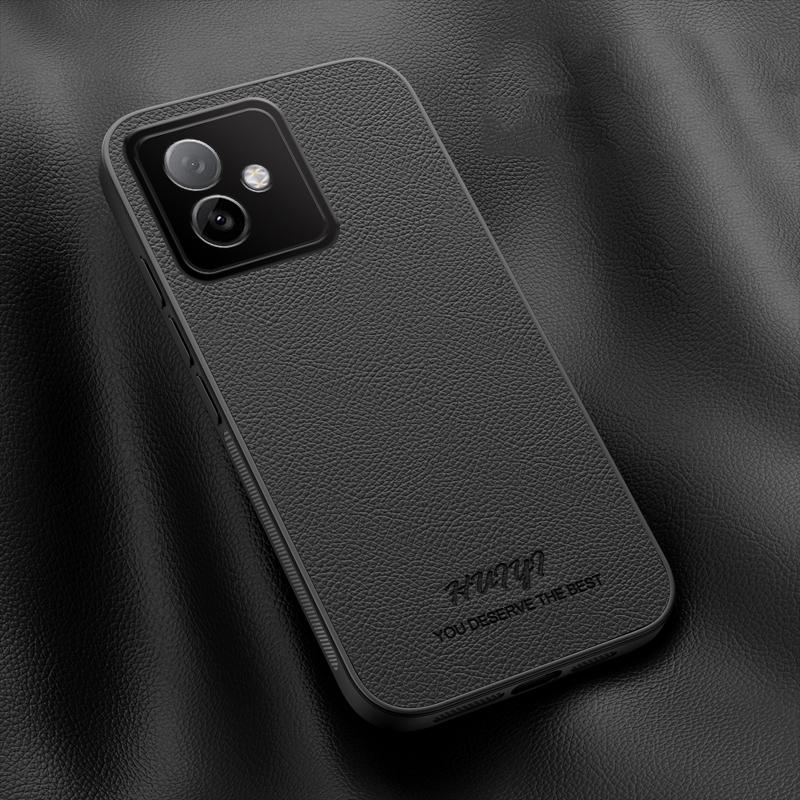 For Honor X60 GT 5G HUIYI Leather Magnetic Phone Case - Black - EDA007533924B