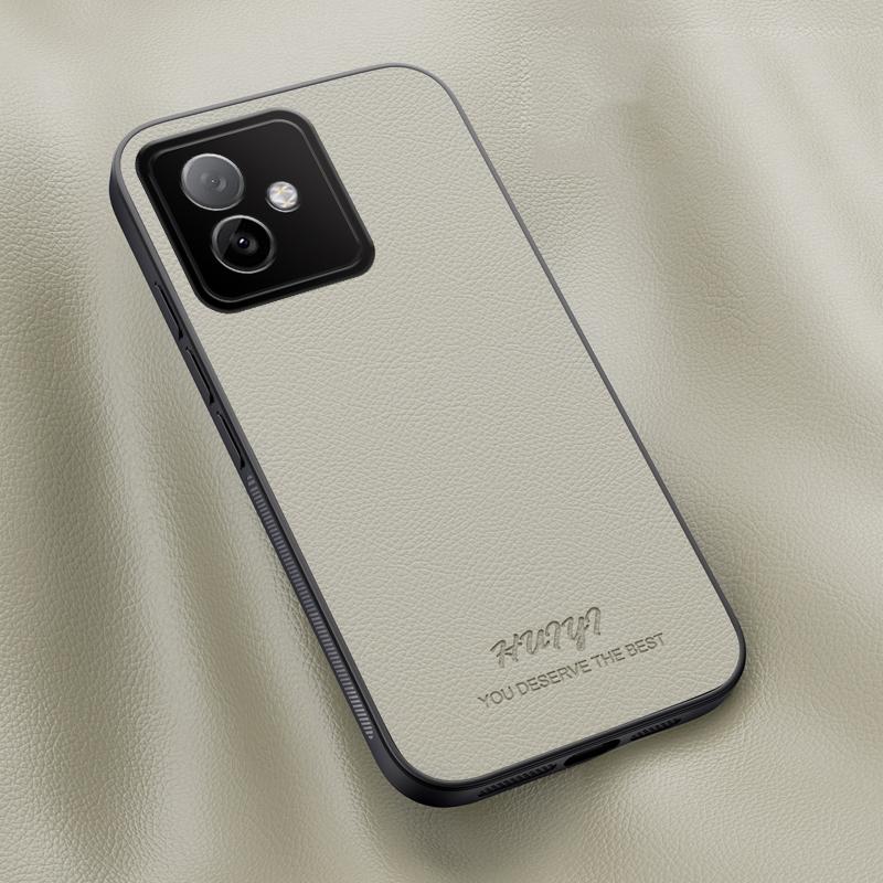 For Honor X60 GT 5G HUIYI Leather Magnetic Phone Case - White - EDA007533924D