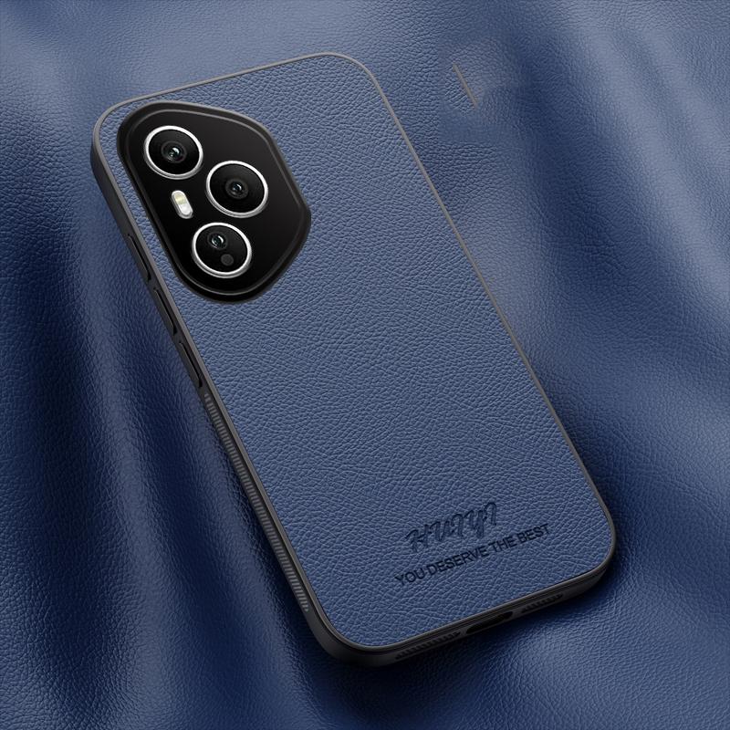 For Honor 400 Pro Global 160.8mm HUIYI Leather Magnetic Phone Case - Blue - EDA007533927A