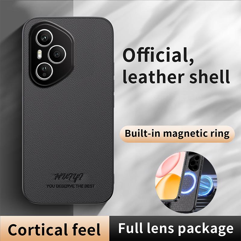 For Honor 400 Pro Global 160.8mm HUIYI Leather Magnetic Phone Case - Blue - EDA007533927A