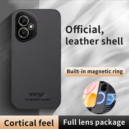 For Honor 400 Global 156.5mm HUIYI Leather Magnetic Phone Case - Blue - EDA007533928A