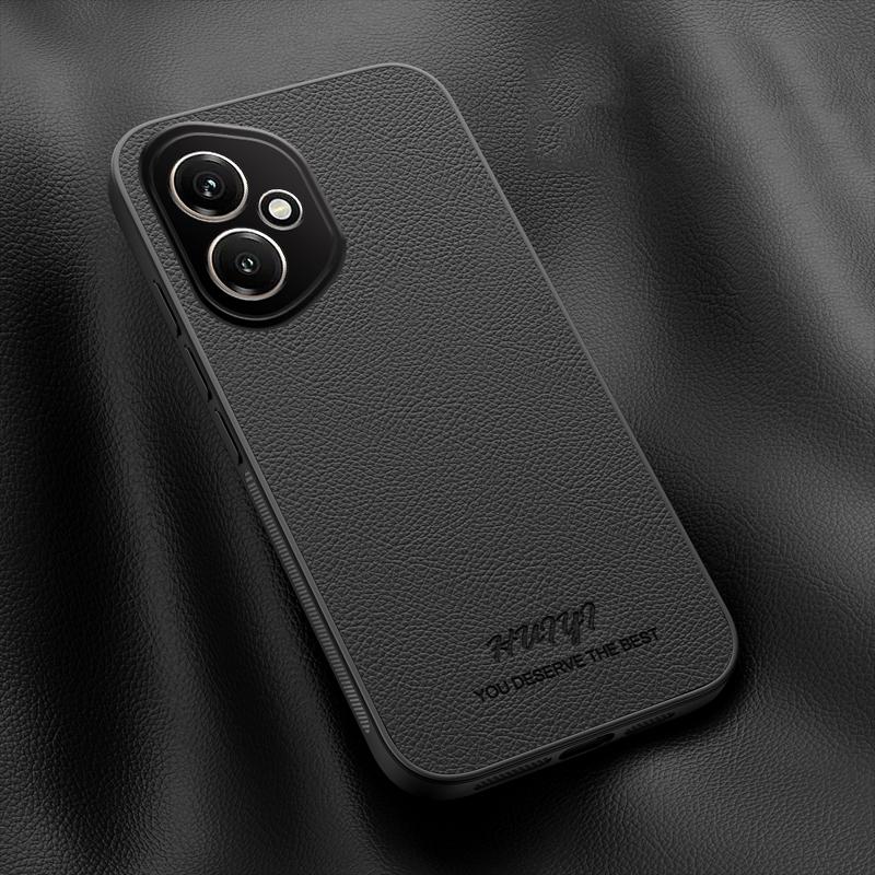 For Honor 400 Global 156.5mm HUIYI Leather Magnetic Phone Case - Black - EDA007533928B