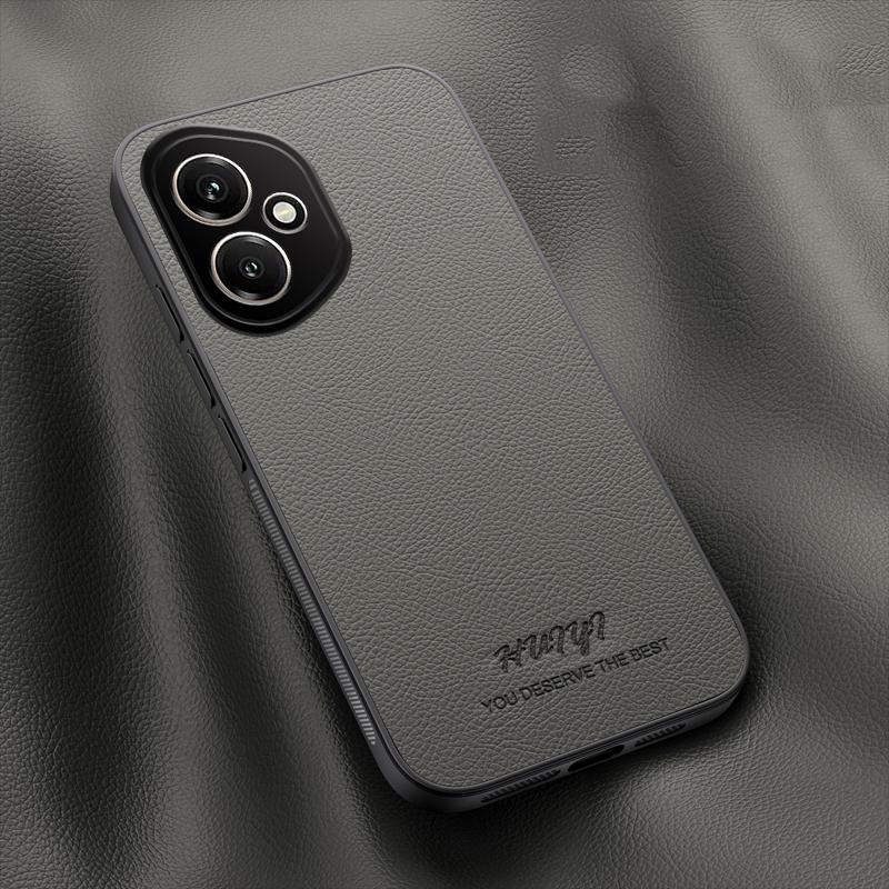 For Honor 400 Global 156.5mm HUIYI Leather Magnetic Phone Case - Grey - EDA007533928C