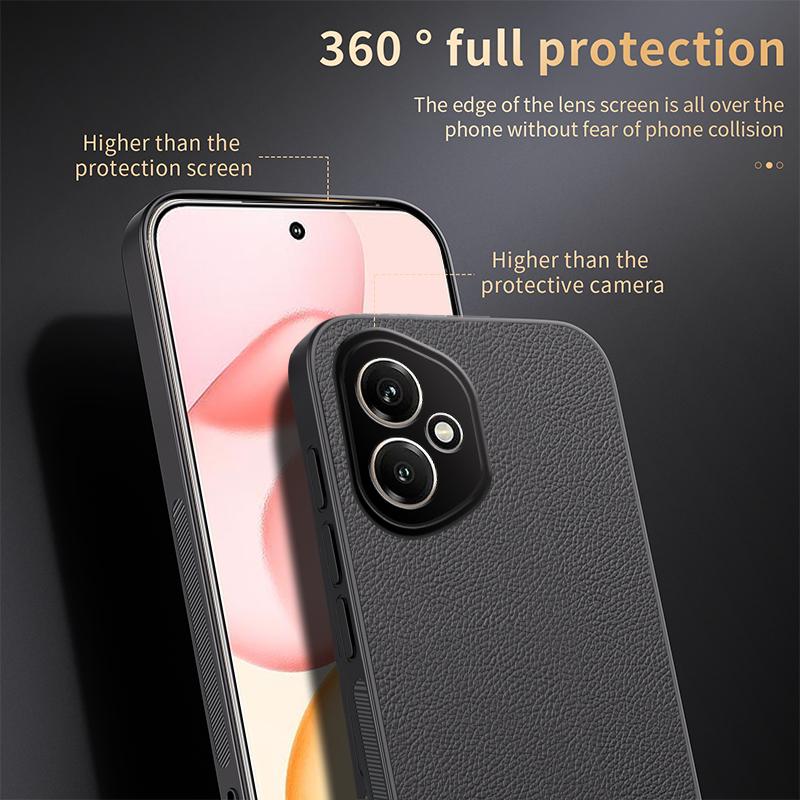 For Honor 400 Global 156.5mm HUIYI Leather Magnetic Phone Case - White - EDA007533928D