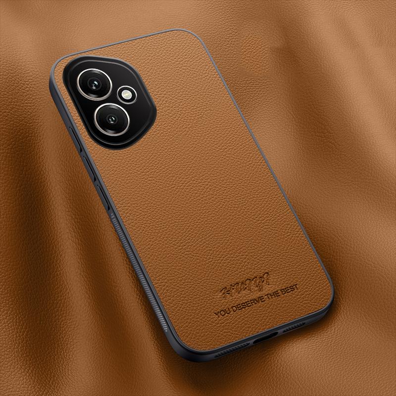 For Honor 400 Global 156.5mm HUIYI Leather Magnetic Phone Case - Brown - EDA007533928E