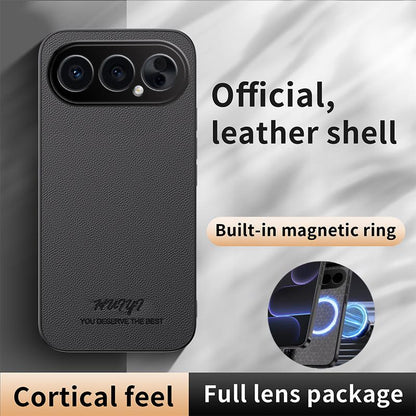 For Honor 500 Pro Global 155.8mm HUIYI Leather Magnetic Phone Case - White - EDA007533930D