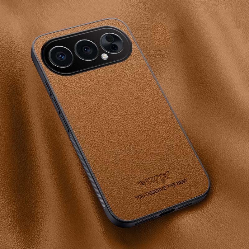 For Honor 500 Pro Global 155.8mm HUIYI Leather Magnetic Phone Case - Brown - EDA007533930E