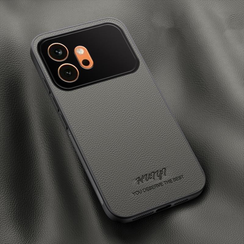 For Honor 600 Global HUIYI Leather Magnetic Phone Case - Grey - EDA007533932C