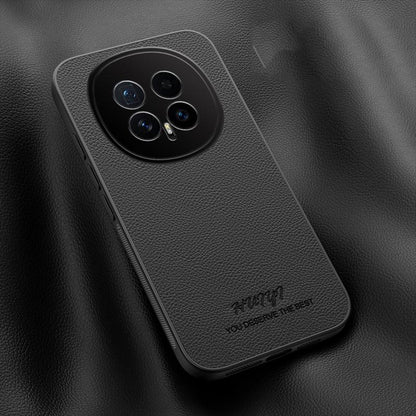 For Honor Magic8 HUIYI Leather Magnetic Phone Case - Black - EDA007533934B