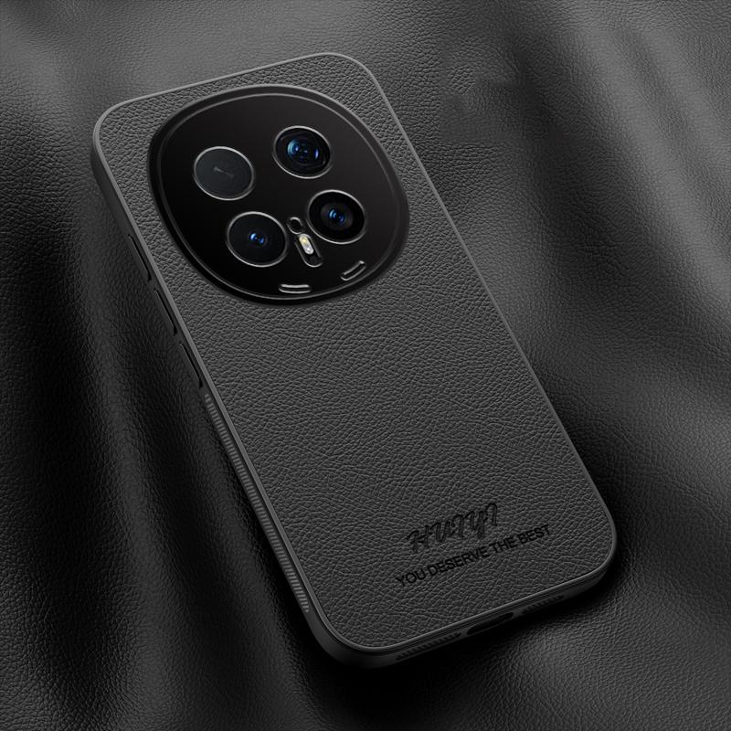 For Honor Magic8 Lite HUIYI Leather Magnetic Phone Case - Black - EDA007533935B