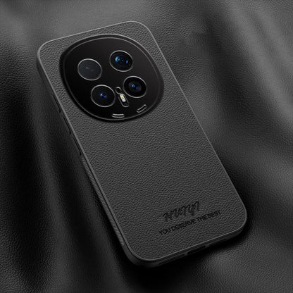 For Honor Magic8 Lite HUIYI Leather Magnetic Phone Case - Black - EDA007533935B