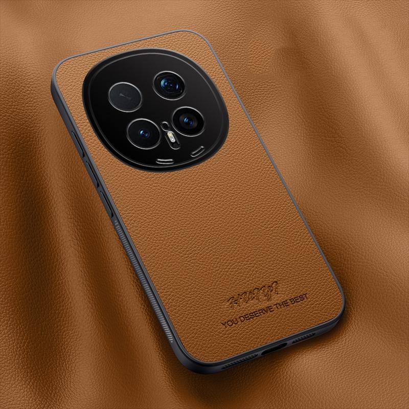 For Honor Magic8 Lite HUIYI Leather Magnetic Phone Case - Brown - EDA007533935E