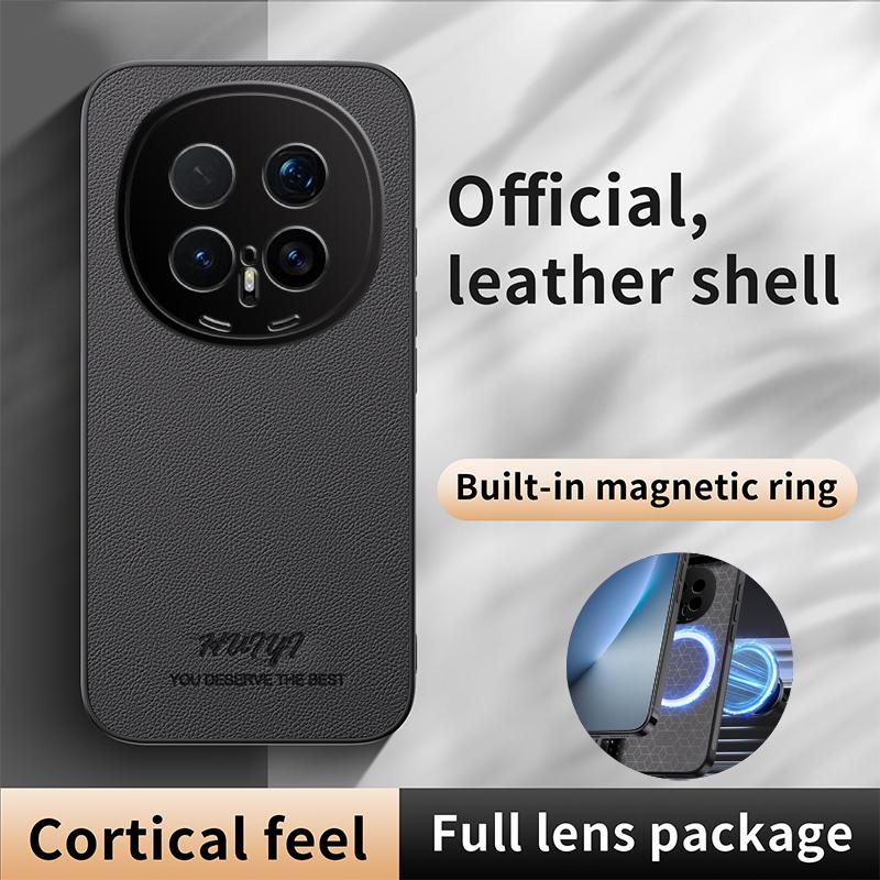For Honor Magic8 Lite HUIYI Leather Magnetic Phone Case - Brown - EDA007533935E