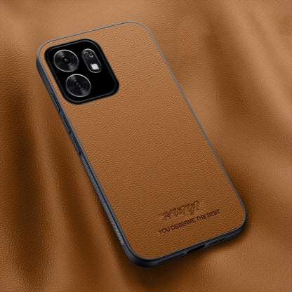 For Honor X6d 5G HUIYI Leather Magnetic Phone Case - Brown - EDA007533937E