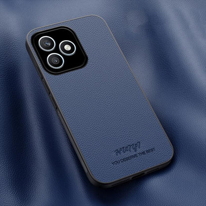 For Honor X8d 4G HUIYI Leather Magnetic Phone Case - Blue - EDA007533938A