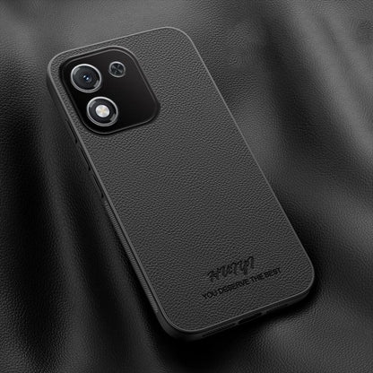 For Honor X70i 5G HUIYI Leather Magnetic Phone Case - Black - EDA007533939B