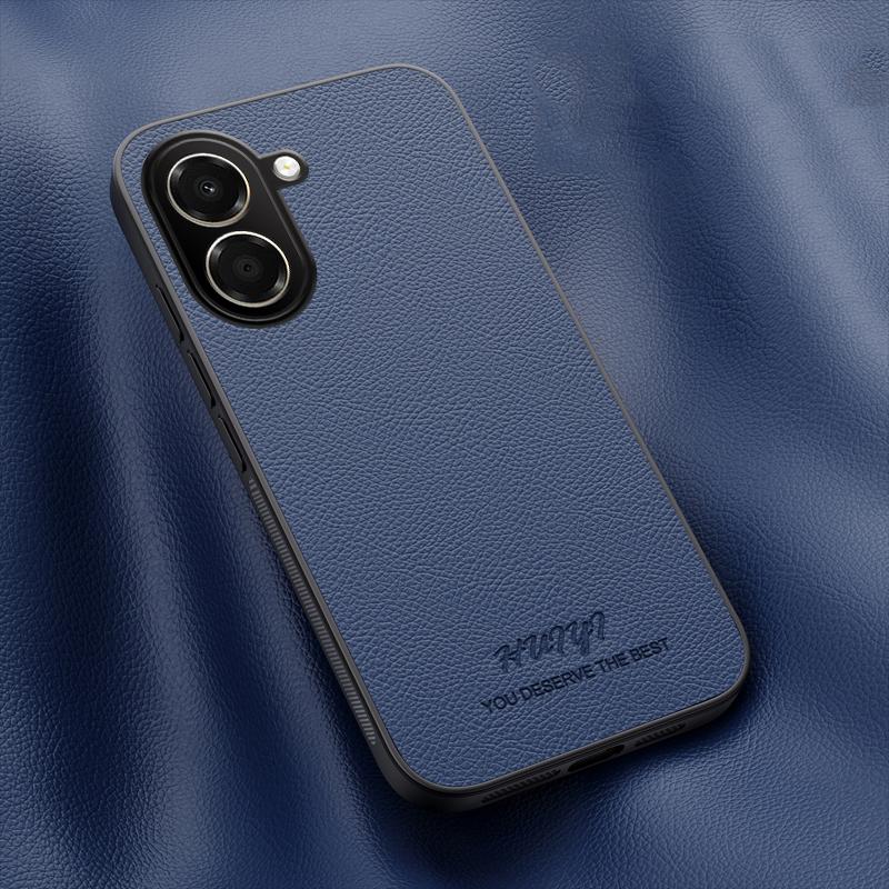 For Honor X7e 4G HUIYI Leather Magnetic Phone Case(Blue)