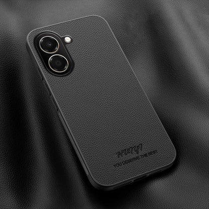 For Honor X7e 4G HUIYI Leather Magnetic Phone Case(Black)