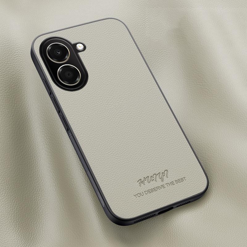 For Honor X7e 4G HUIYI Leather Magnetic Phone Case(White)