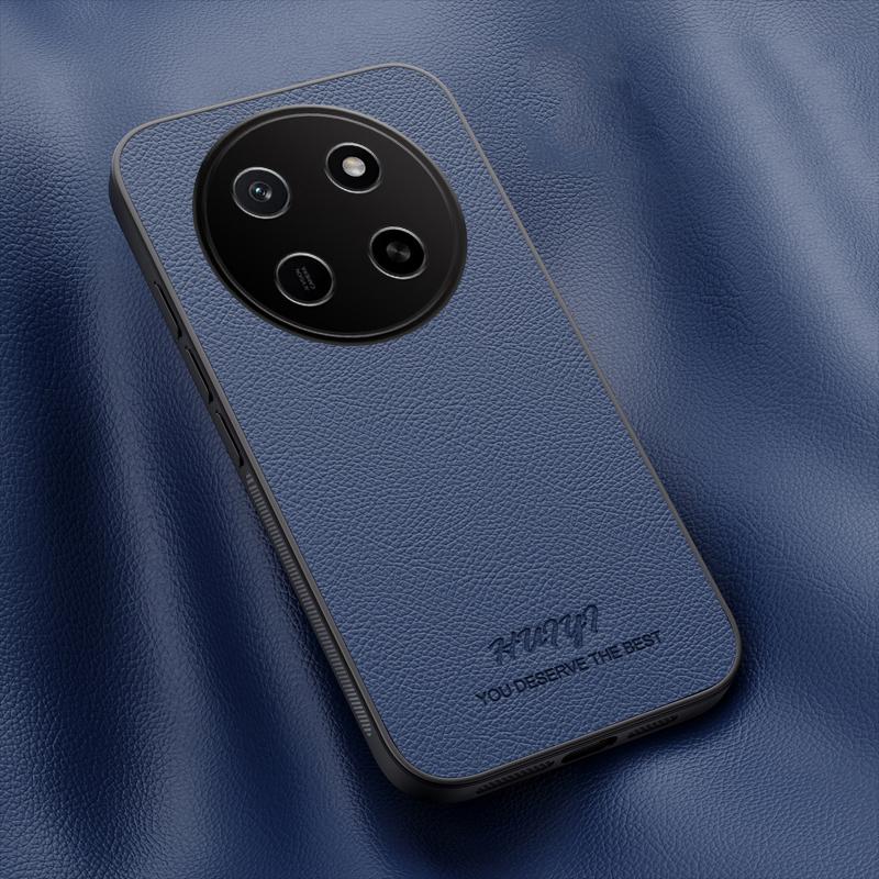 For Honor X80 Pro Max HUIYI Leather Magnetic Phone Case(Blue)