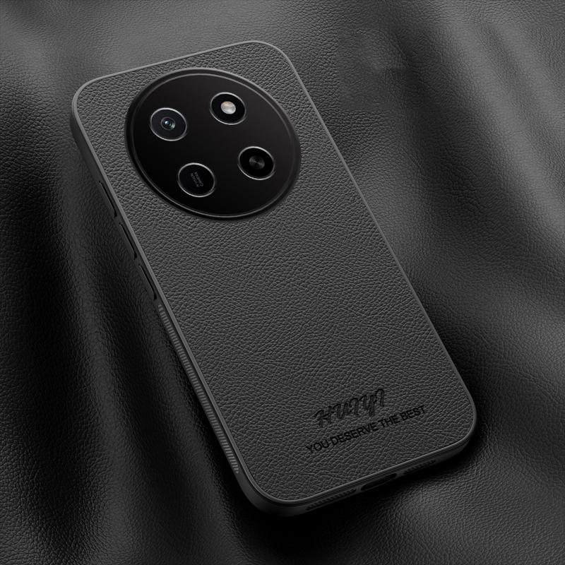 For Honor X80 Pro Max HUIYI Leather Magnetic Phone Case(Black)