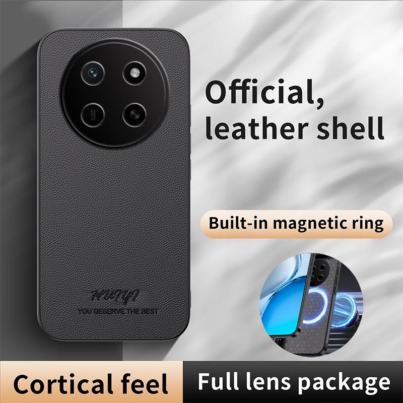 For Honor X80 Pro Max HUIYI Leather Magnetic Phone Case(White)
