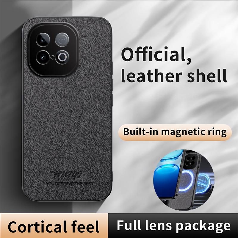 For vivo iQOO Z10 Turbo Pro HUIYI Leather Magnetic Phone Case - Grey - EDA007535028C