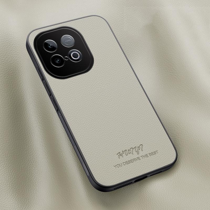 For vivo iQOO Z10 Turbo Pro HUIYI Leather Magnetic Phone Case - White - EDA007535028D