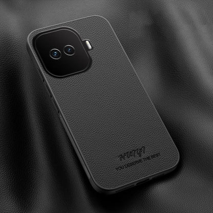 For vivo iQOO Z11 Turbo HUIYI Leather Magnetic Phone Case - Black - EDA007535029B