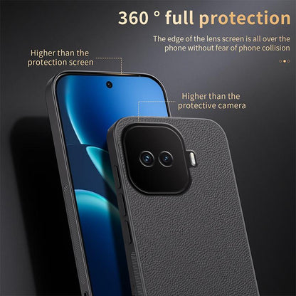 For vivo iQOO Z11 Turbo HUIYI Leather Magnetic Phone Case - Brown - EDA007535029E