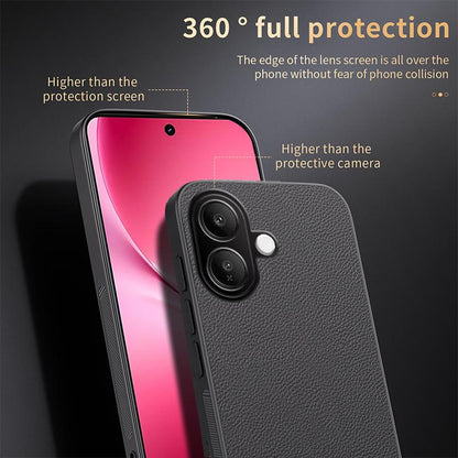 For vivo V60 Lite 5G HUIYI Leather Magnetic Phone Case - Black - EDA007535036B