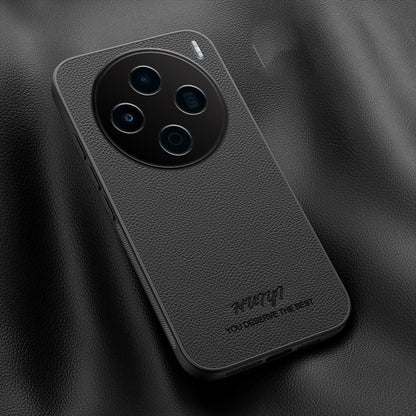 For vivo X200s HUIYI Leather Magnetic Phone Case - Black - EDA007535039B