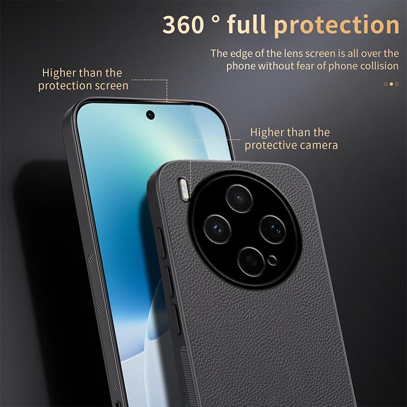 For vivo X300s HUIYI Leather Magnetic Phone Case - Grey - EDA007535040C