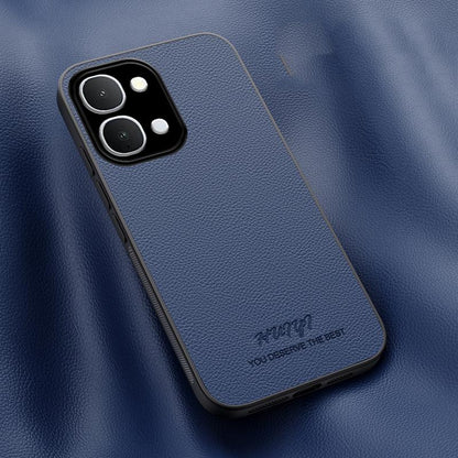 For vivo Y500i 5G HUIYI Leather Magnetic Phone Case - Blue - EDA007535046A