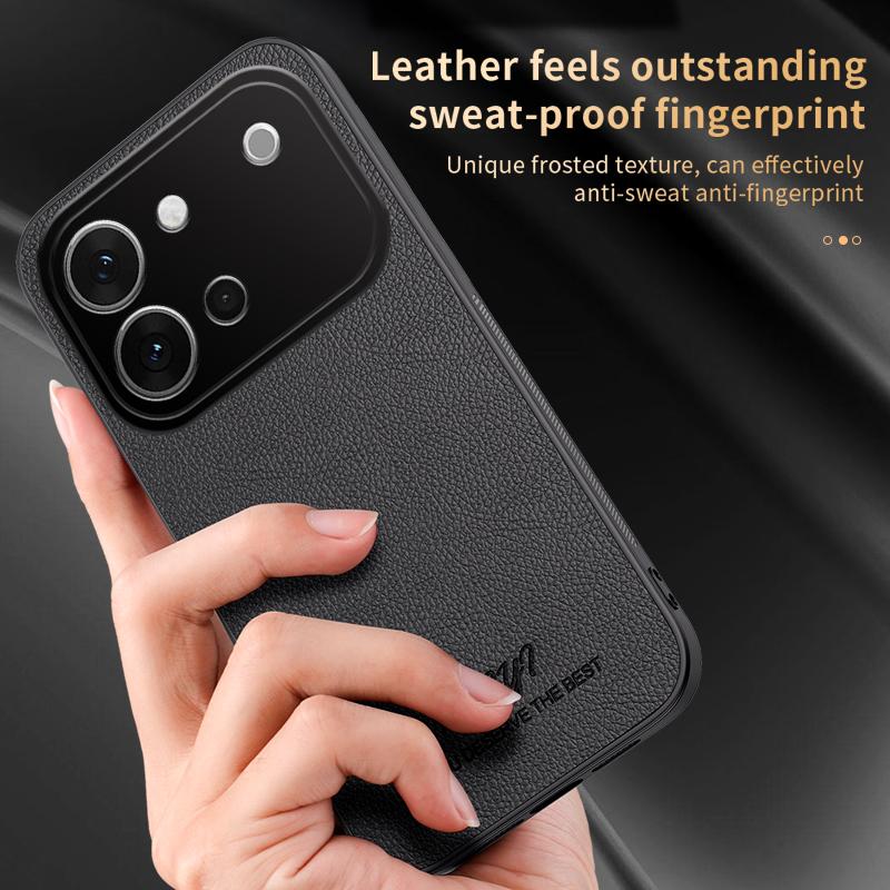 For vivo S60 5G HUIYI Leather Magnetic Phone Case - Black - EDA007535049B