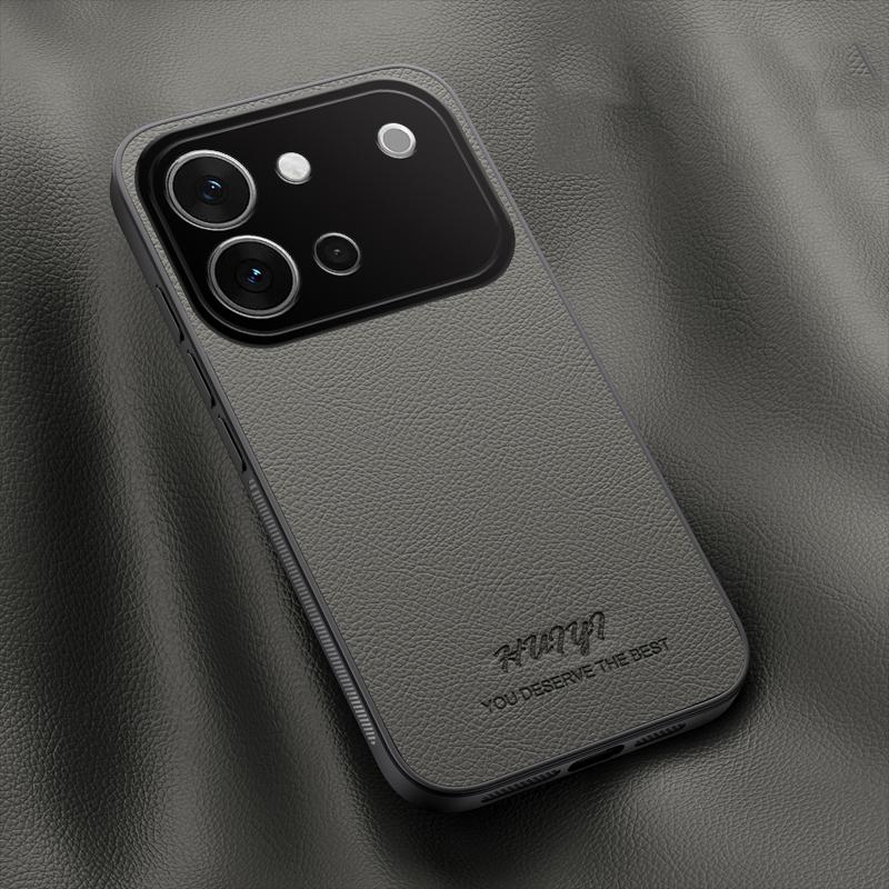 For vivo S60 5G HUIYI Leather Magnetic Phone Case - Grey - EDA007535049C
