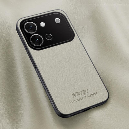 For vivo S60 5G HUIYI Leather Magnetic Phone Case - White - EDA007535049D