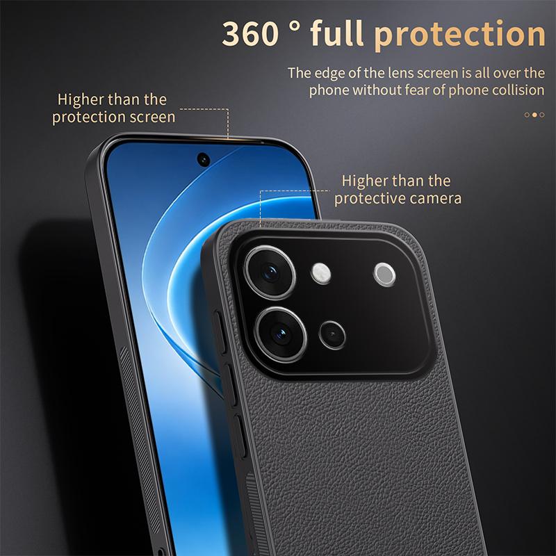 For vivo S60 5G HUIYI Leather Magnetic Phone Case - Brown - EDA007535049E