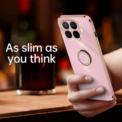 For Xiaomi 17T Pro 5G XINLI Straight Edge 6D Electroplate TPU Phone Case with Ring Holder - Mint Green - EDA007549815A