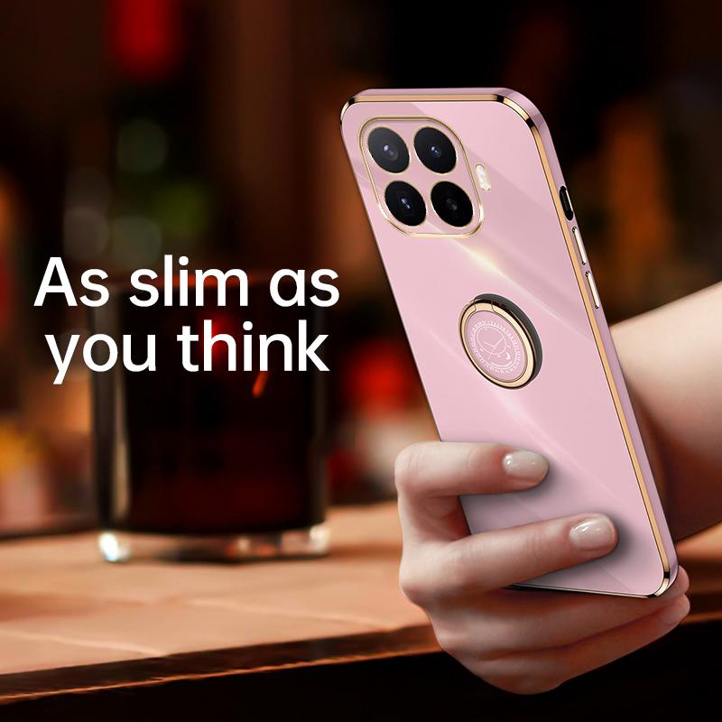 For Xiaomi 17T Pro 5G XINLI Straight Edge 6D Electroplate TPU Phone Case with Ring Holder - Celestial Blue - EDA007549815E