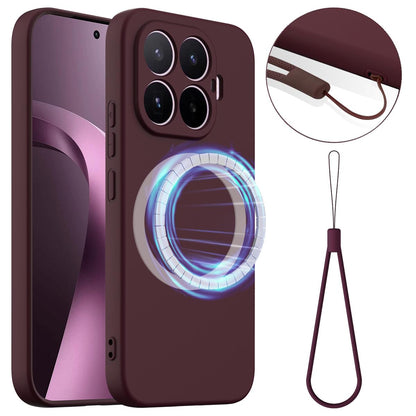 For Xiaomi 17T 5G Shockproof Silicone Magsafe Phone Case - Plum Color - EDA007550711C
